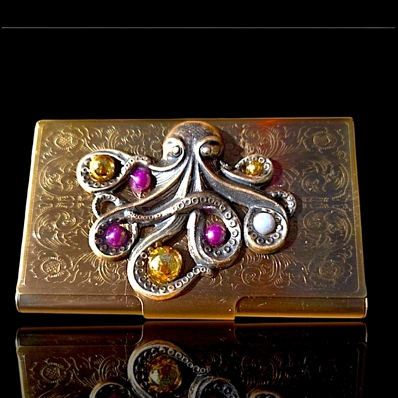 Hand Crafted Accessories - Handcrafted Octopus Business Card Case